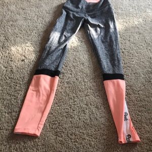 Pink grey leggings
